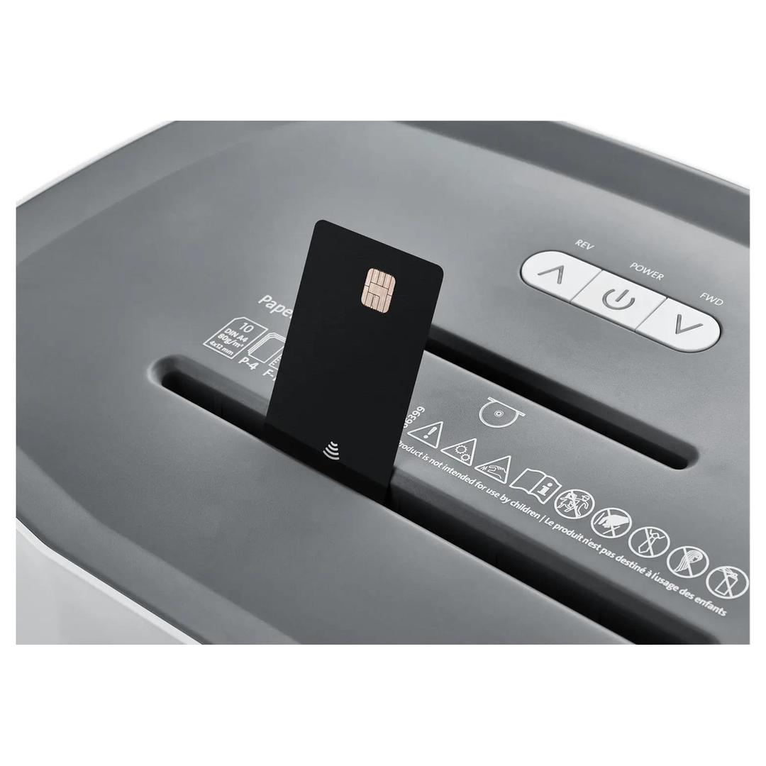Destructeur de documents confidentiels P4 Coupe croisée Papersafe PS240 4 x 12 mm DAHLE — Insertion carte de crédit