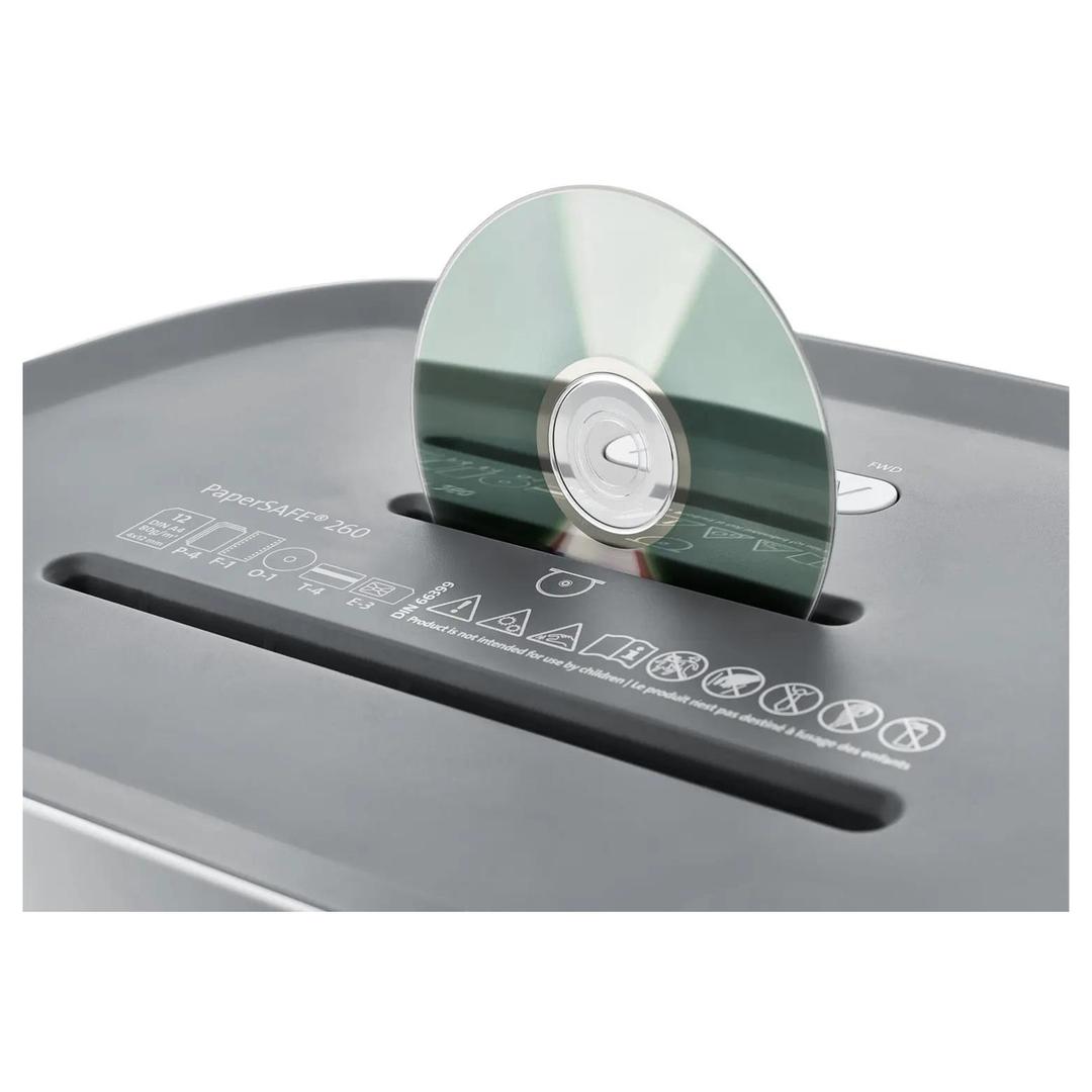Destructeur de documents confidentiels P4 Coupe croisée Papersafe PS260 4 x 12 mm DAHLE — Insertion carte de crédit