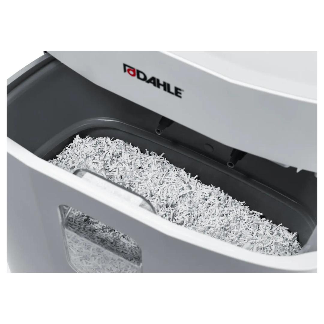 Destructeur de documents très confidentiels P5 Coupe croisée PaperSAFE PS420 2 x 15 mm DAHLE — Détail bac collecteur