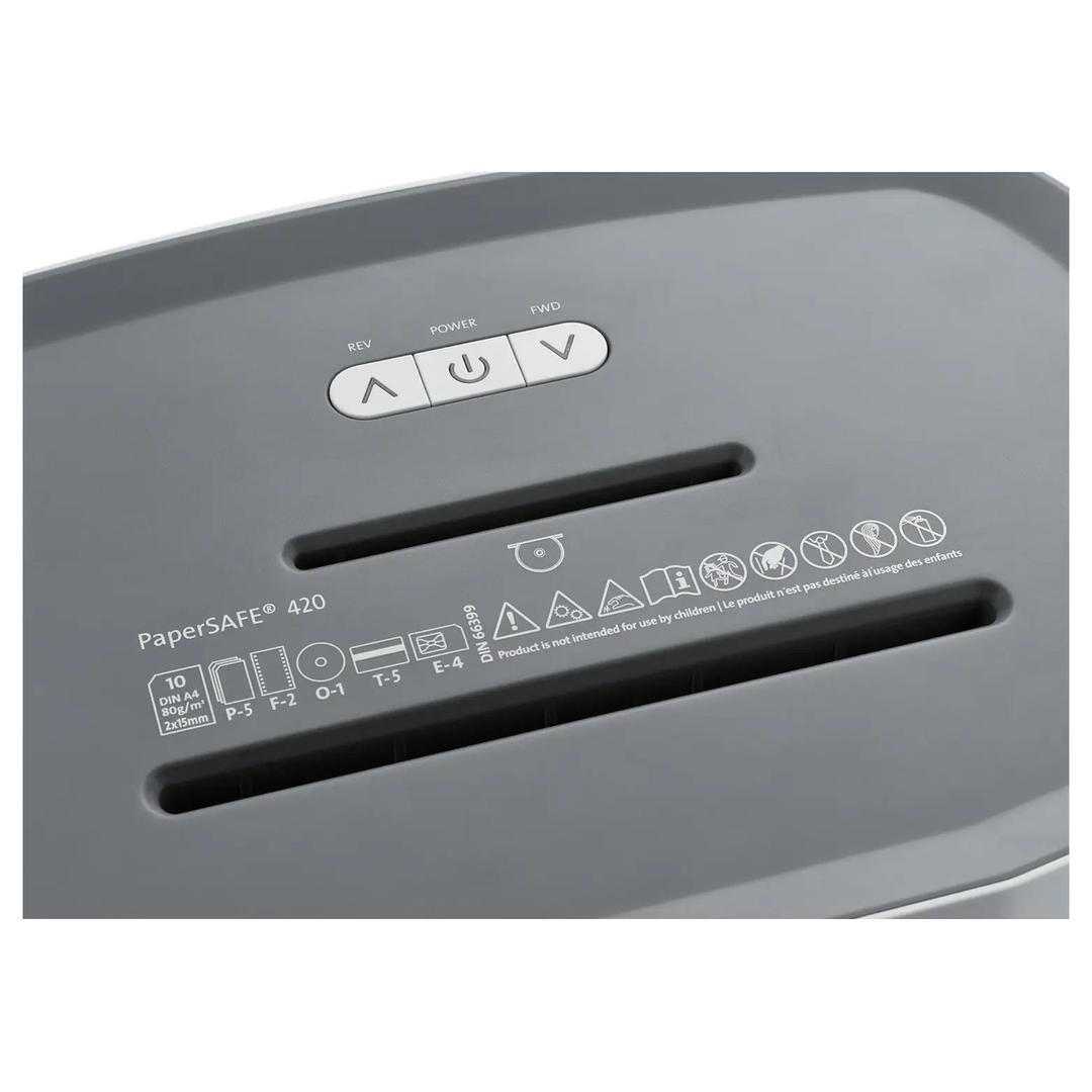 Destructeur de documents très confidentiels P5 Coupe croisée PaperSAFE PS420 2 x 15 mm DAHLE — Détails boutons