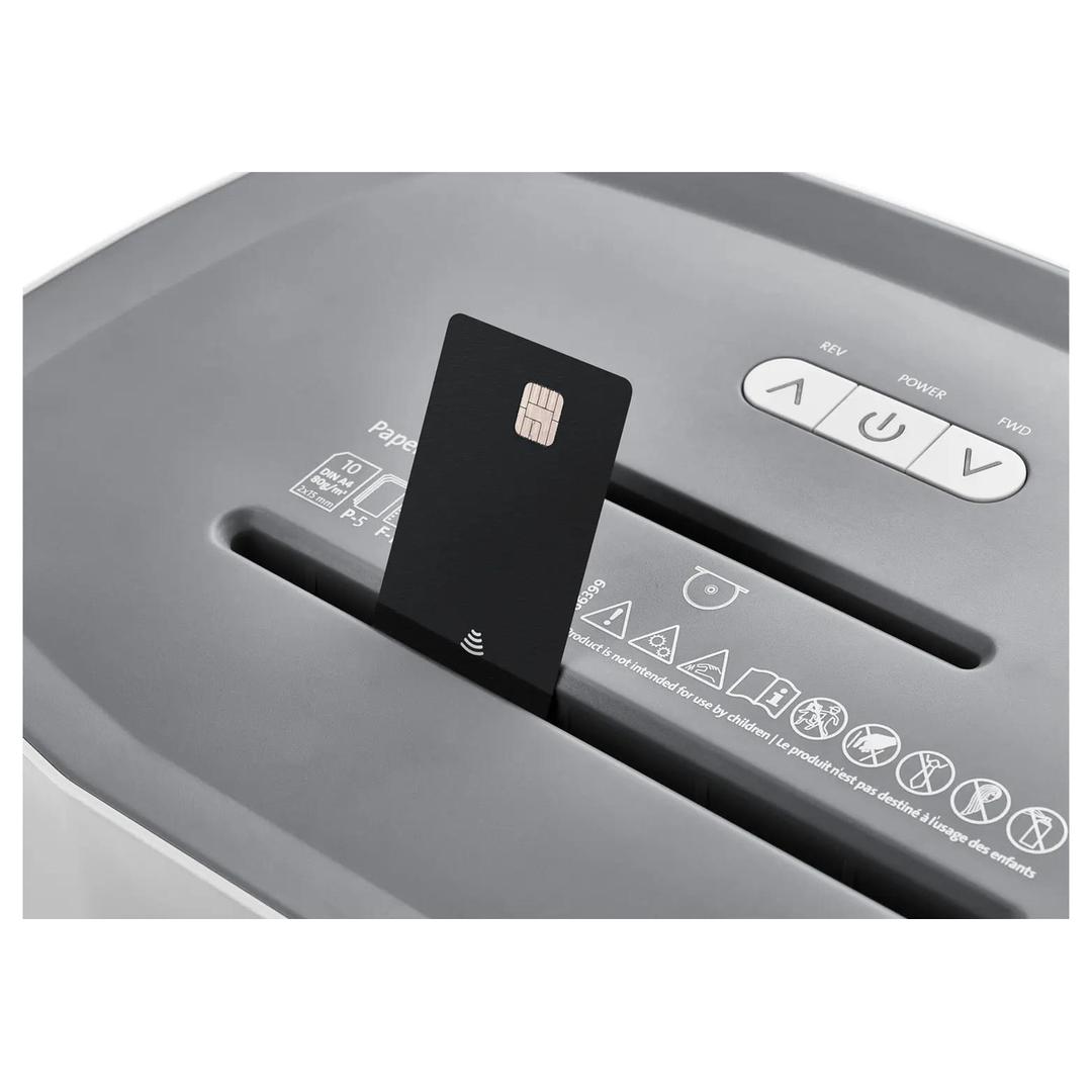 Destructeur de documents très confidentiels P5 Coupe croisée PaperSAFE PS420 2 x 15 mm DAHLE — Insertion carte de crédit