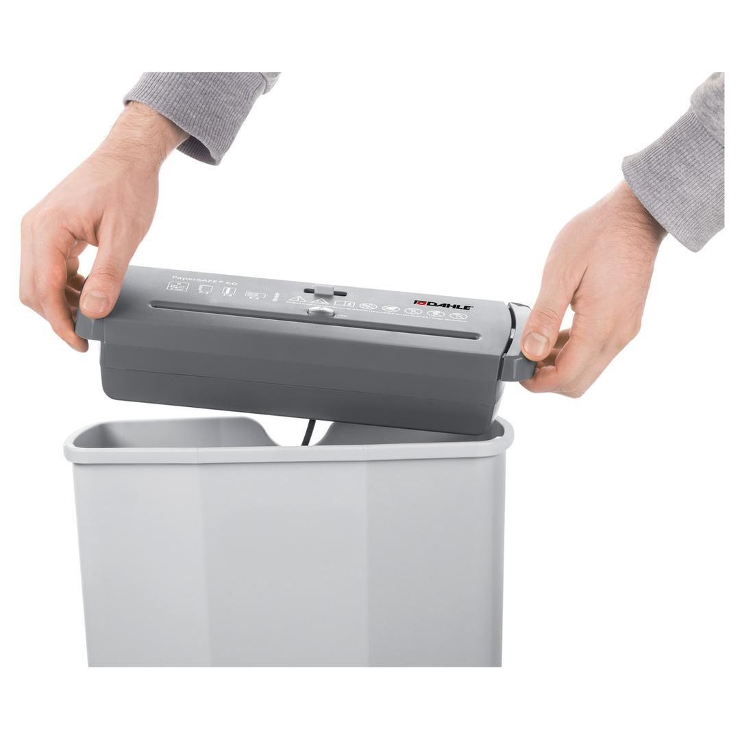 Destructeur de documents P2 Coupe droite PaperSAFE 60 6 mm DAHLE — Tête de coupe extractible