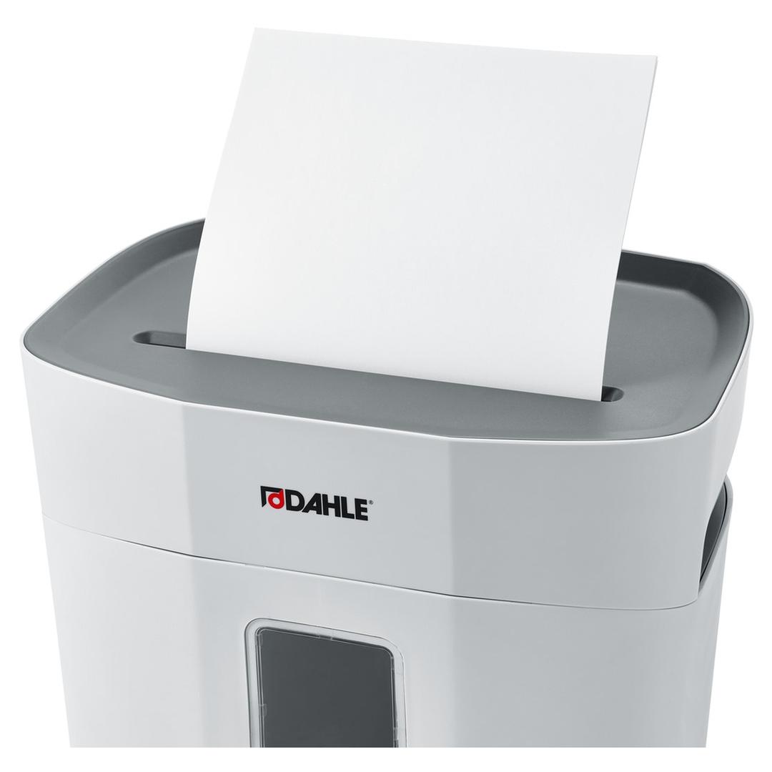 Destructeur de documents confidentiels P4 Coupe croisée PaperSAFE 140  5 x 18 mm DAHLE — Insertion papier