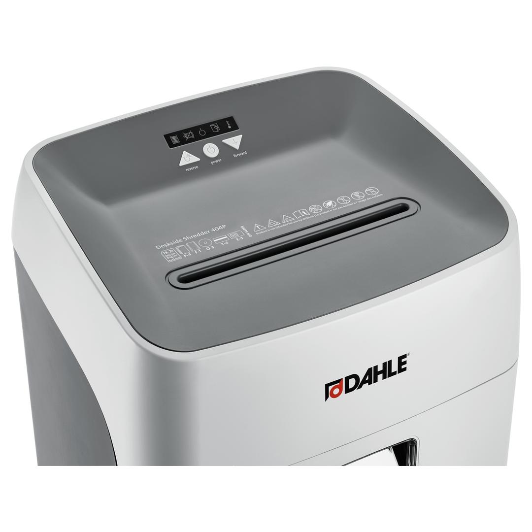 Destructeur de documents confidentiels P4 Coupe croisée Deskside 404P 4 x 35 mm DAHLE — Détails boutons