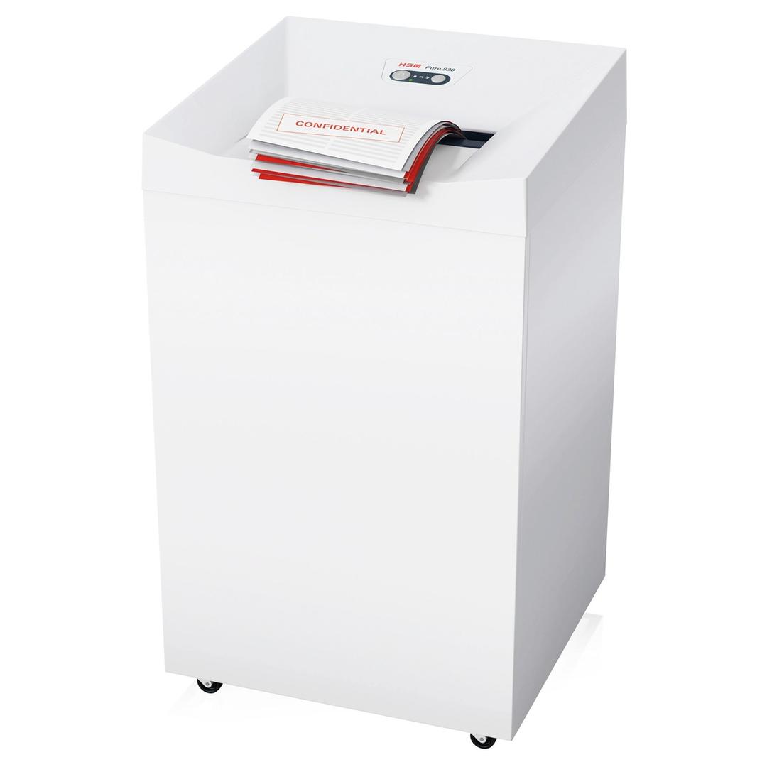 Destructeur de documents P2 Coupe droite 830 Pure 3,9 mm HSM — Insertion papier