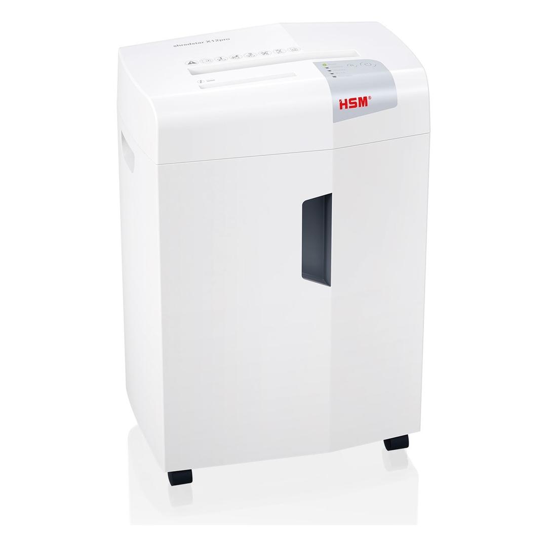 Destructeur de documents X12pro Shredstar 2 x 15 mm HSM - Destructeur de documents HSM shredstar X12pro, vu de trois quarts gauche