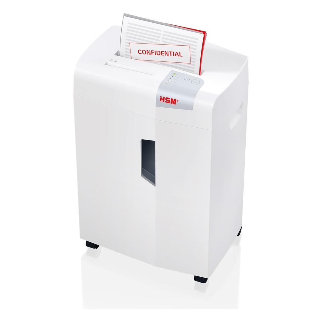 Destructeur de documents X12pro Shredstar 2 x 15 mm HSM - Destructeur de documents HSM shredstar X12pro, feuilles de papier engagées dans la fente