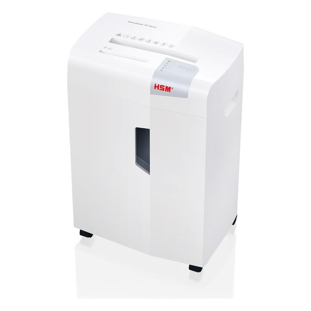Destructeur de documents X12pro Shredstar 2 x 15 mm HSM - Destructeur de documents HSM shredstar X12pro, vu de trois quarts