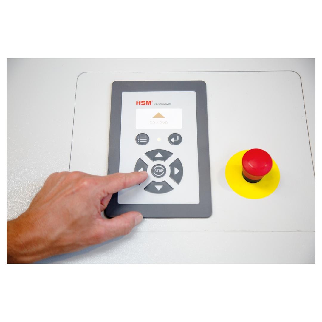 Destructeur de médias Destructeur de médias StoreEx HDS 230 - 20 x 40-50 mm avec tiroir à déchets HSM — Détails écran