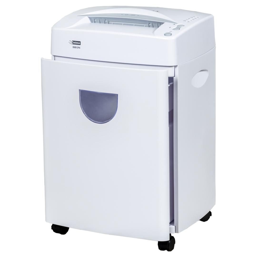 Destructeur de documents confidentiels P4 Coupe croisée 3500 CP4 4 x 28 mm INTIMUS — Bac extractible