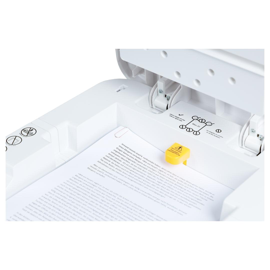 Destructeur de documents confidentiels P4 Coupe croisée AutoShred 180 CP4 4 x 12 mm insertion papier automatique INTIMUS — Accepte les trombones