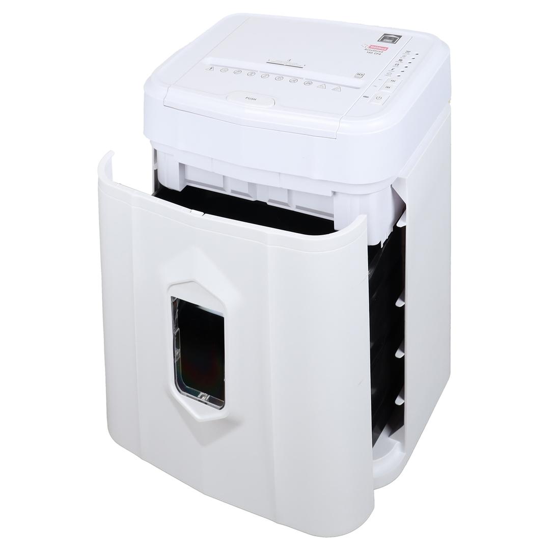 Destructeur de documents confidentiels P4 Coupe croisée AutoShred 140 CP4 4 x 12 mm insertion papier automatique INTIMUS — Bac extractible