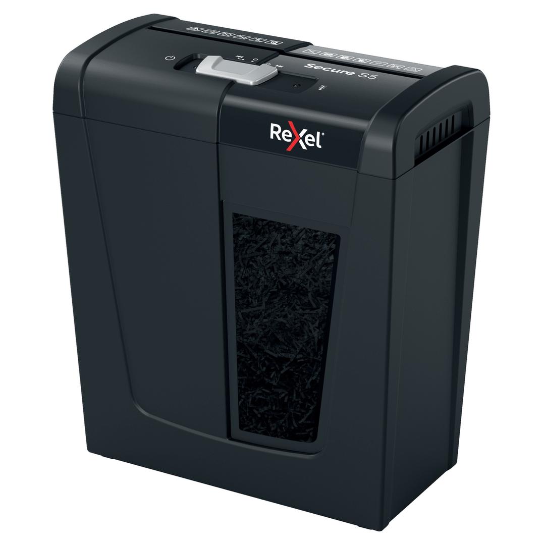 Destructeur de documents P2 Coupe droite Secure S5 6 mm REXEL — Base