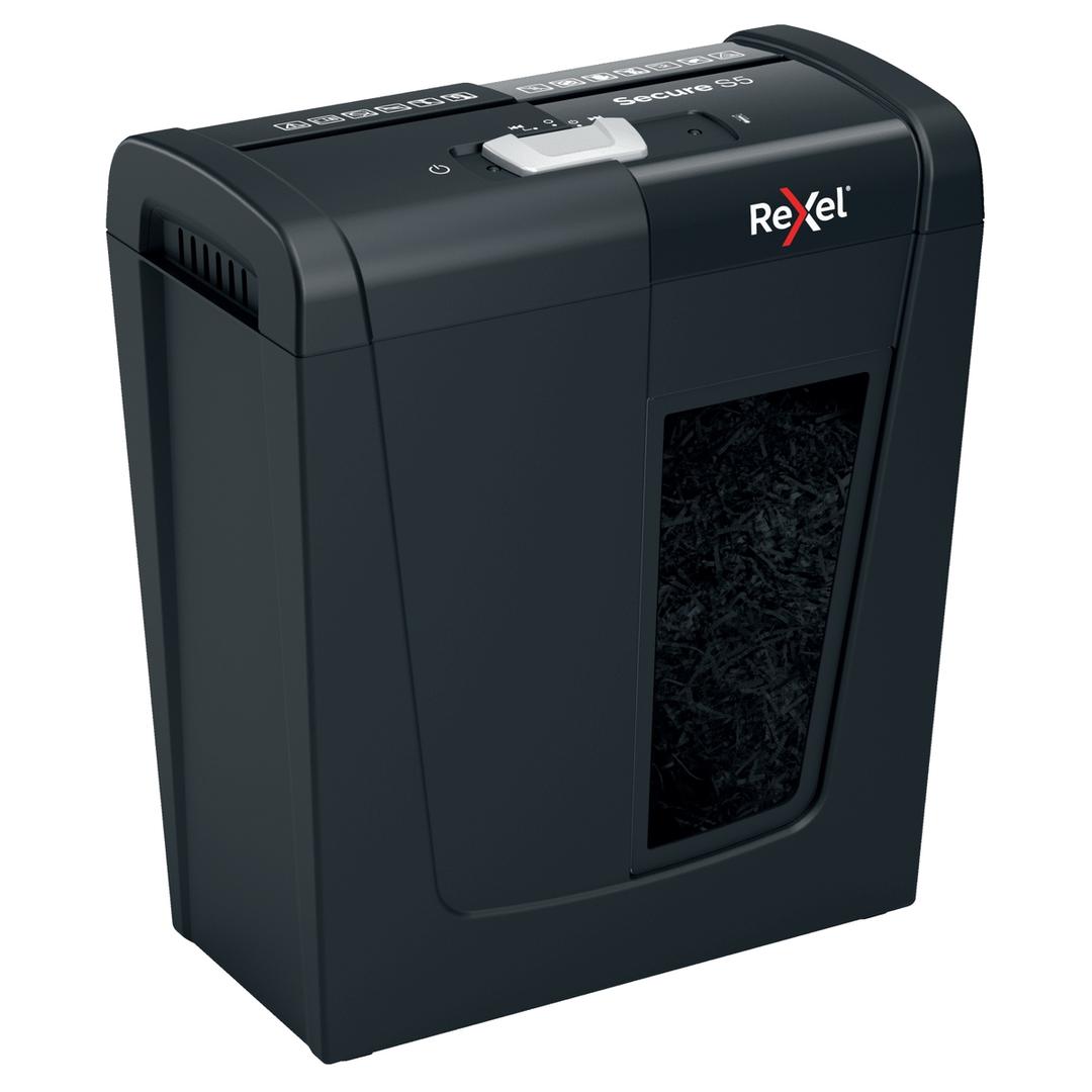 Destructeur de documents P2 Coupe droite Secure S5 6 mm REXEL — Vue de droite