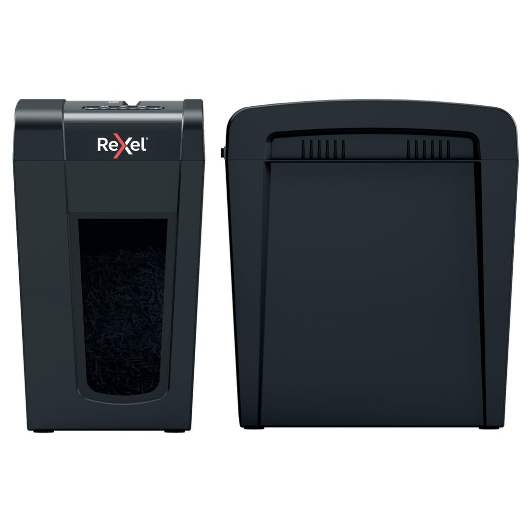 Destructeur de documents confidentiels P4 Coupe croisée Secure X10-SL 4 x 40 mm REXEL — Vue d'ensemble