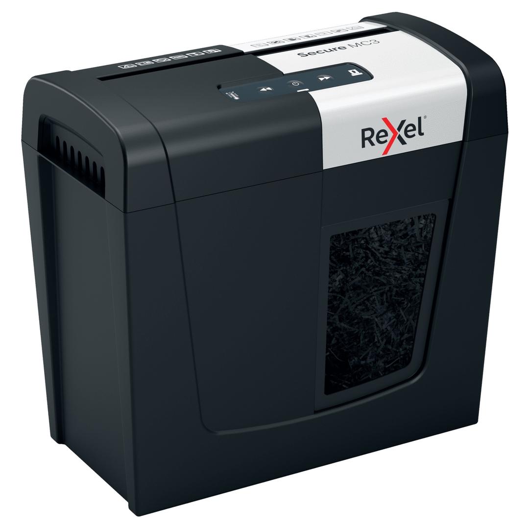 Destructeur de documents très confidentiels P5 Coupe croisée Secure MC3 2 x 15 mm REXEL — Vue de droite