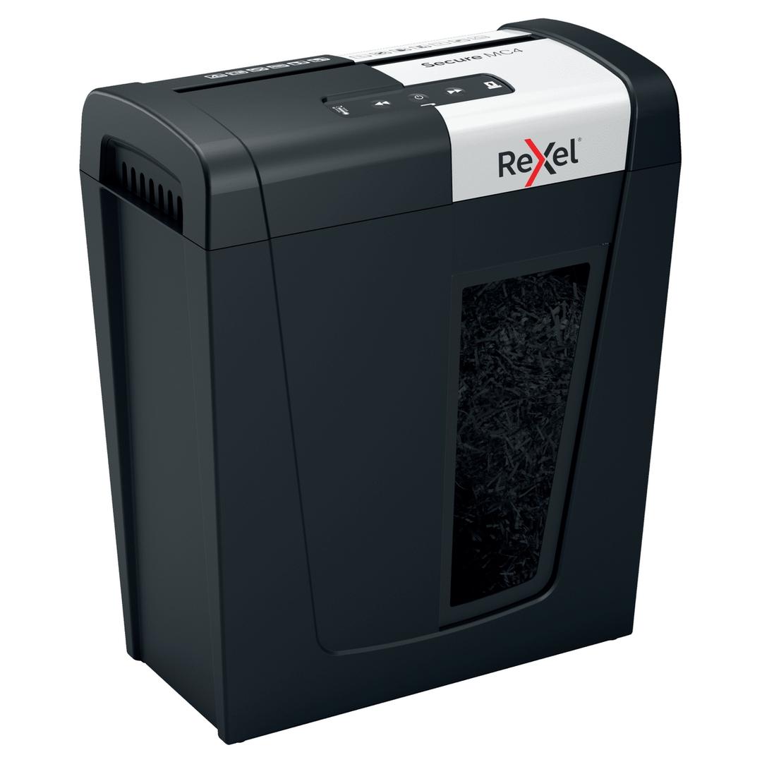 Destructeur de documents très confidentiels P5 Coupe croisée Secure MC4 2 x 15 mm REXEL — Vue de droite