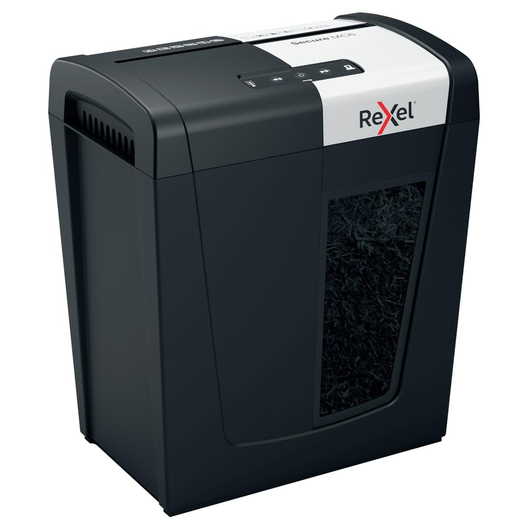 Destructeur de documents très confidentiels P5 Coupe croisée Secure MC6 2 x 15 mm REXEL — Vue de droite