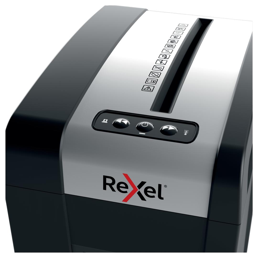 Destructeur de documents très confidentiels P5 Coupe croisée Secure MC6-SL 2 x 15 mm REXEL — Détails boutons