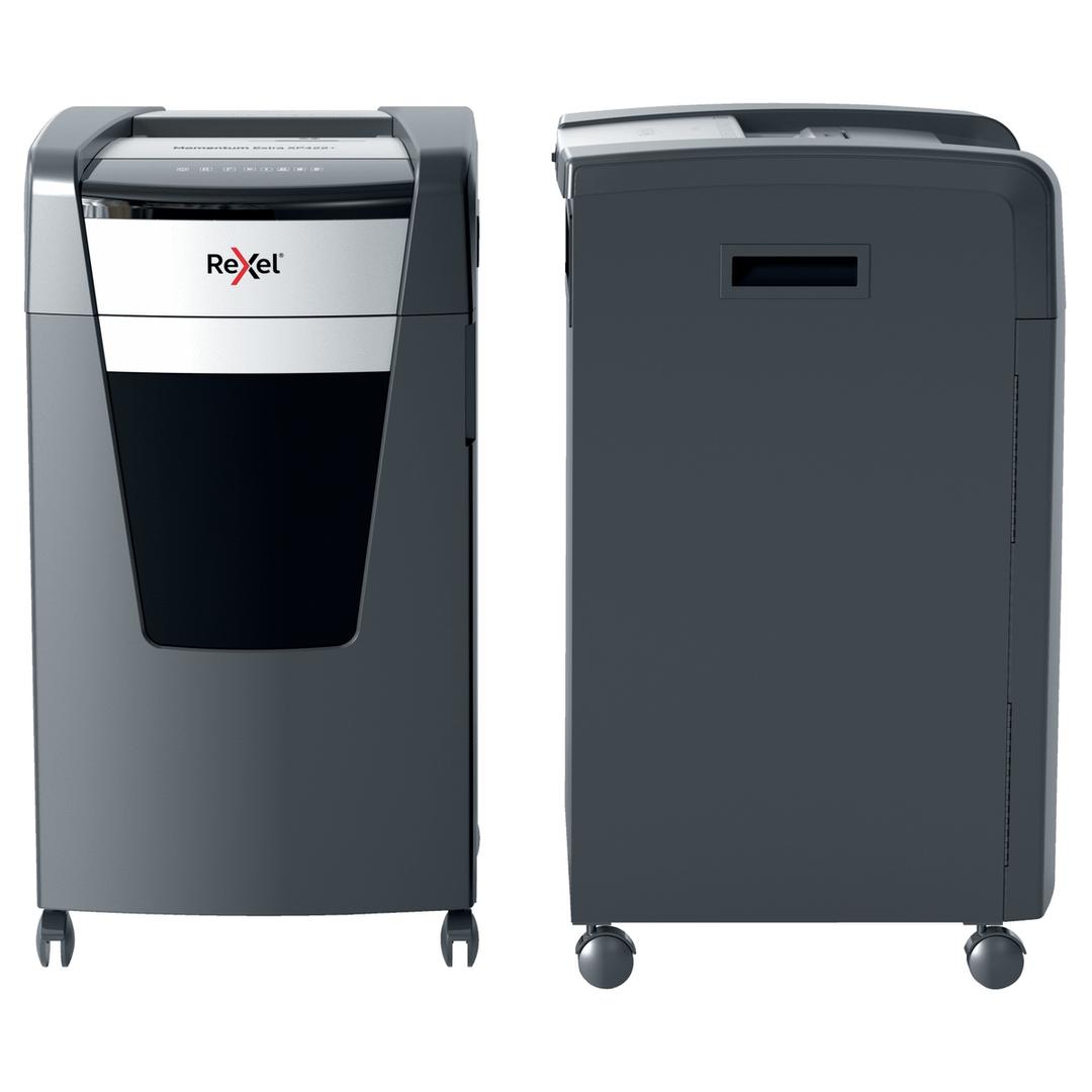 Destructeur de documents confidentiels P4 Coupe croisée Momentum Extra XP422+ 4 x 35 mm REXEL — Vue d'ensemble