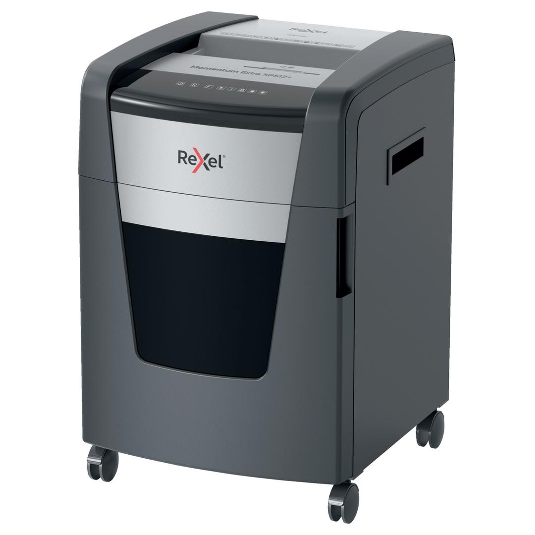 Destructeur de documents très confidentiels P5 Coupe croisée Momentum Extra XP512+ 2 x 15 mm REXEL — Base
