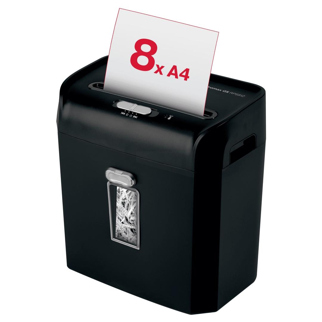 Destructeur de documents P2 Coupe droite Promax QS RPS812 6 mm REXEL — Insertion papier