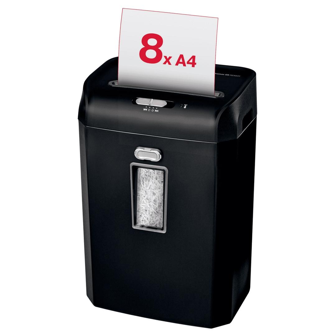 Destructeur de documents confidentiels P4 Coupe croisée Promax QS REX823 4 x 40 mm REXEL — Insertion papier