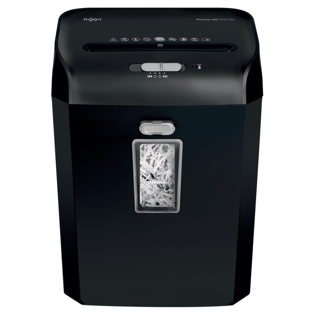 Destructeur de documents P2 Coupe droite Promax QS RES1123 6 mm REXEL — Vue de face