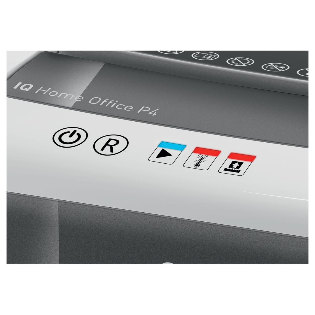 Destructeur de documents confidentiels P4 Coupe croisée IQ Slim Home Office 4 x 28 mm LEITZ — Détails boutons