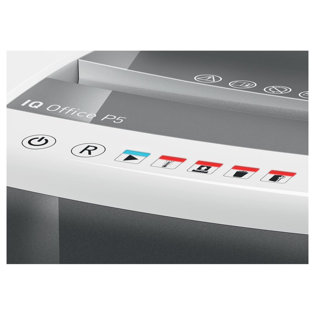 Destructeur de documents très confidentiels P5 Coupe croisée IQ Office 2 x 15 mm LEITZ — Détails boutons