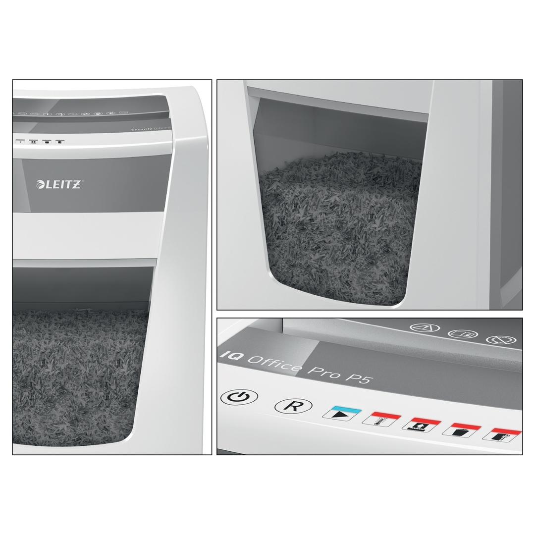 Destructeur de documents très confidentiels P5 Coupe croisée IQ Office Pro 2 x 15 mm LEITZ — Détails