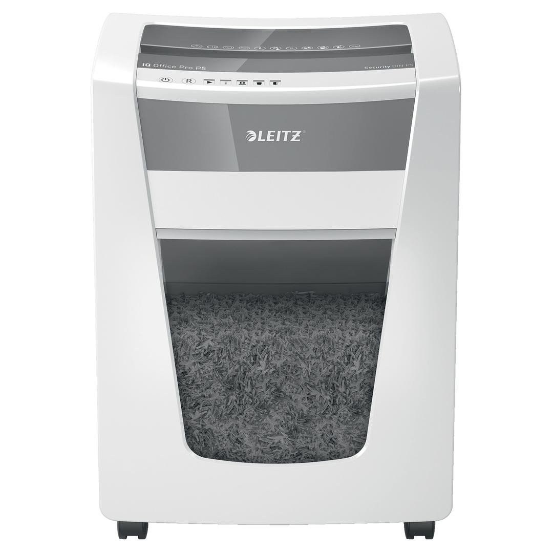 Destructeur de documents très confidentiels P5 Coupe croisée IQ Office Pro 2 x 15 mm LEITZ — Vue de face