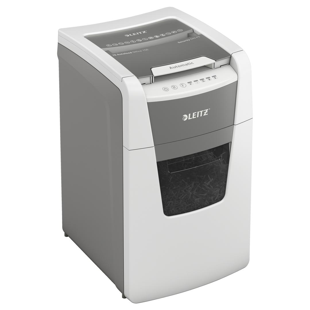 Destructeur de documents très confidentiels P5 Coupe croisée Insertion papier automatique IQ Autofeed+ 150 2 x 15 mm avec insertion papier automatique LEITZ — Vue de droite