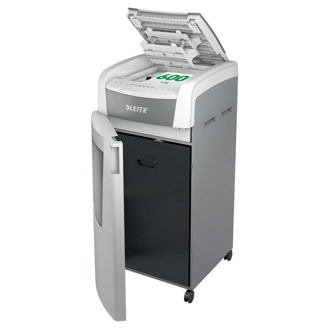 Destructeur de documents très confidentiels P5 Coupe croisée Insertion papier automatique IQ Autofeed+ 600 2 x 15 mm avec insertion papier automatique LEITZ — Capacité insertion papier automatique