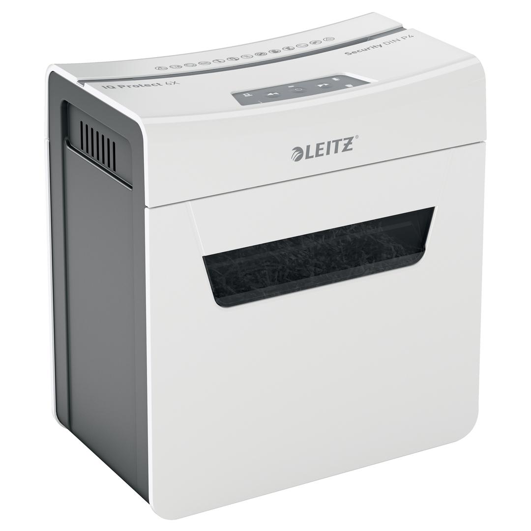 Destructeur de documents confidentiels P4 Coupe croisée IQ Protect 6X 4 x 40 mm LEITZ — Vue de droite