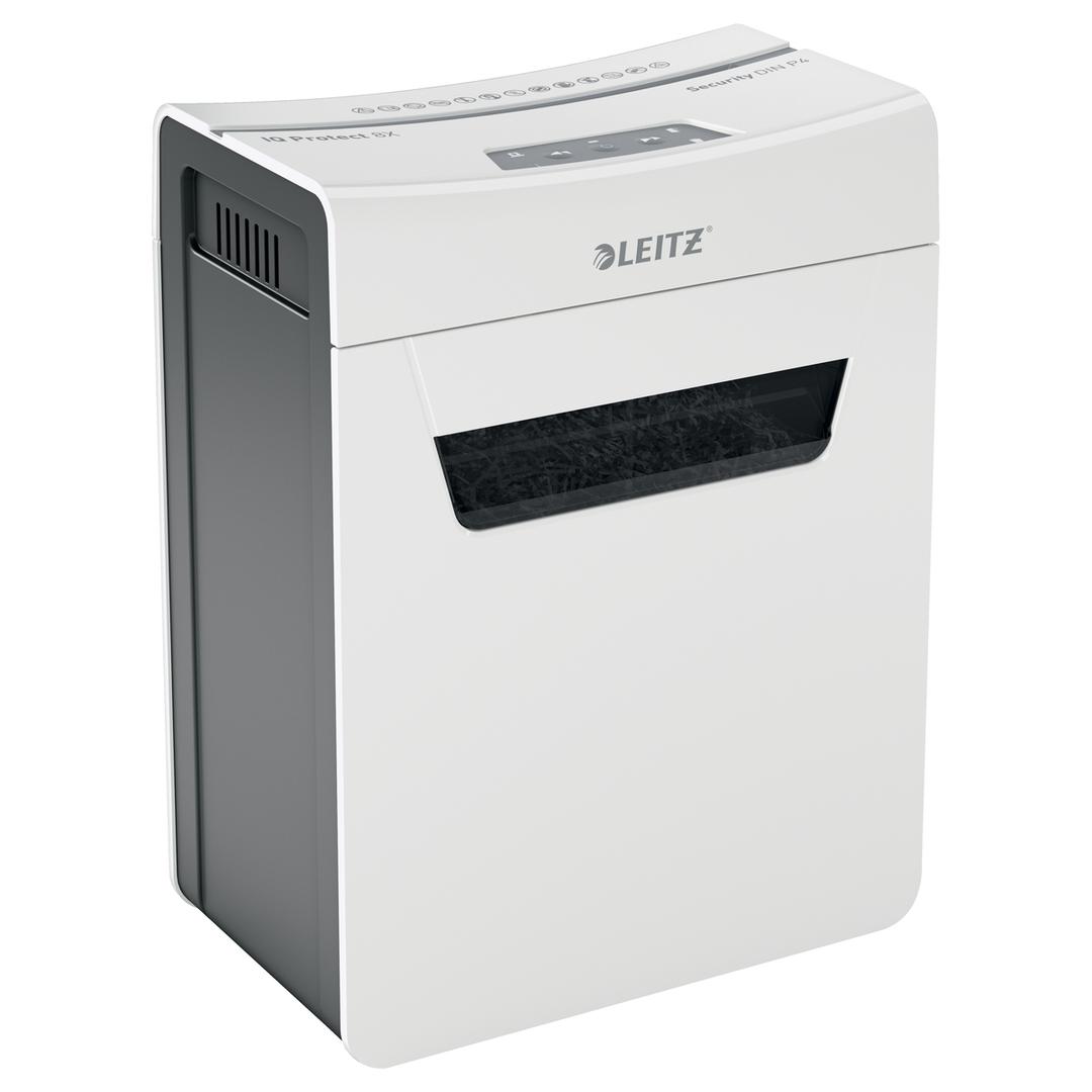 Destructeur de documents confidentiels P4 Coupe croisée IQ Protect 8X 4 x 40 mm LEITZ — Vue de droite