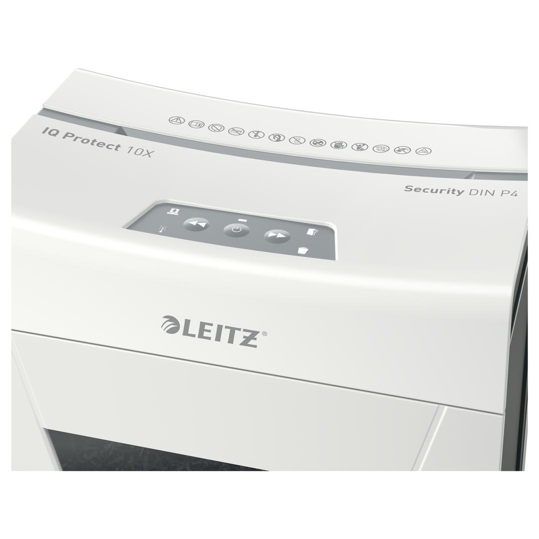 Destructeur de documents confidentiels P4 Coupe croisée IQ Protect 10X 4 x 40 mm LEITZ — Détails