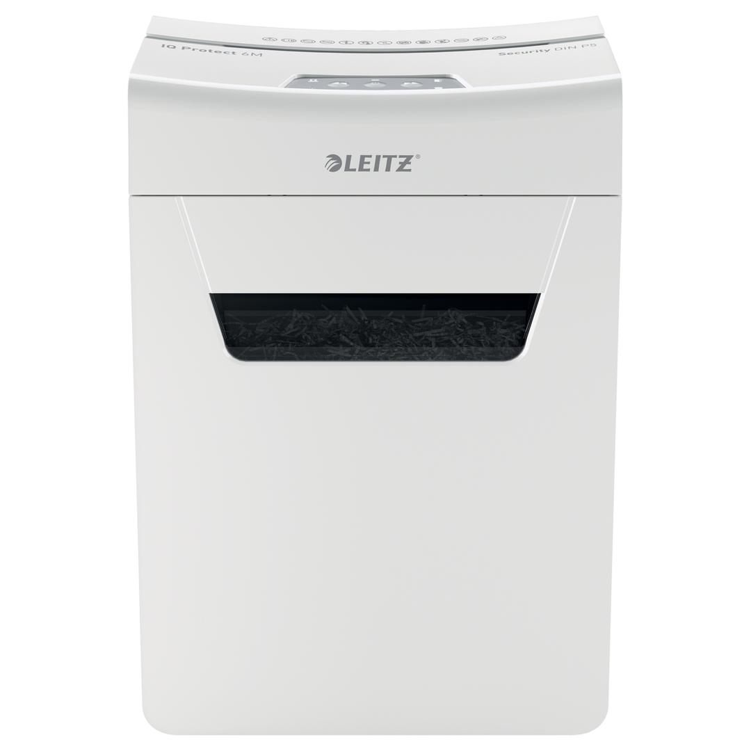 Destructeur de documents très confidentiels P5 Coupe croisée IQ Protect 6M 2 x 15 mm LEITZ — Vue de face