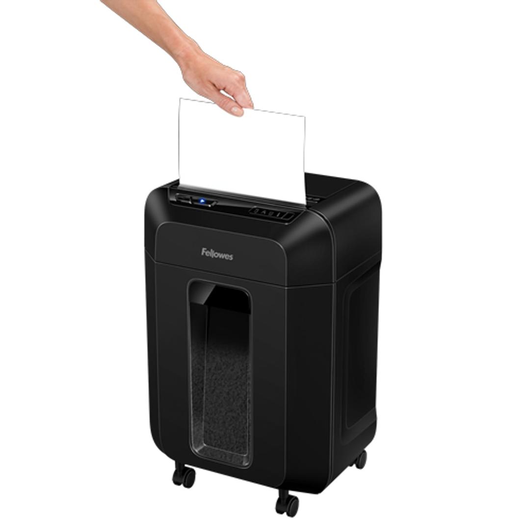 Destructeur de documents confidentiels P4 Coupe croisée Insertion papier automatique AutoMax 90M 4 x 12 mm avec insertion papier automatique FELLOWES — Fente d'insertion manuelle du papier - Destructeur de papier Fellowes
