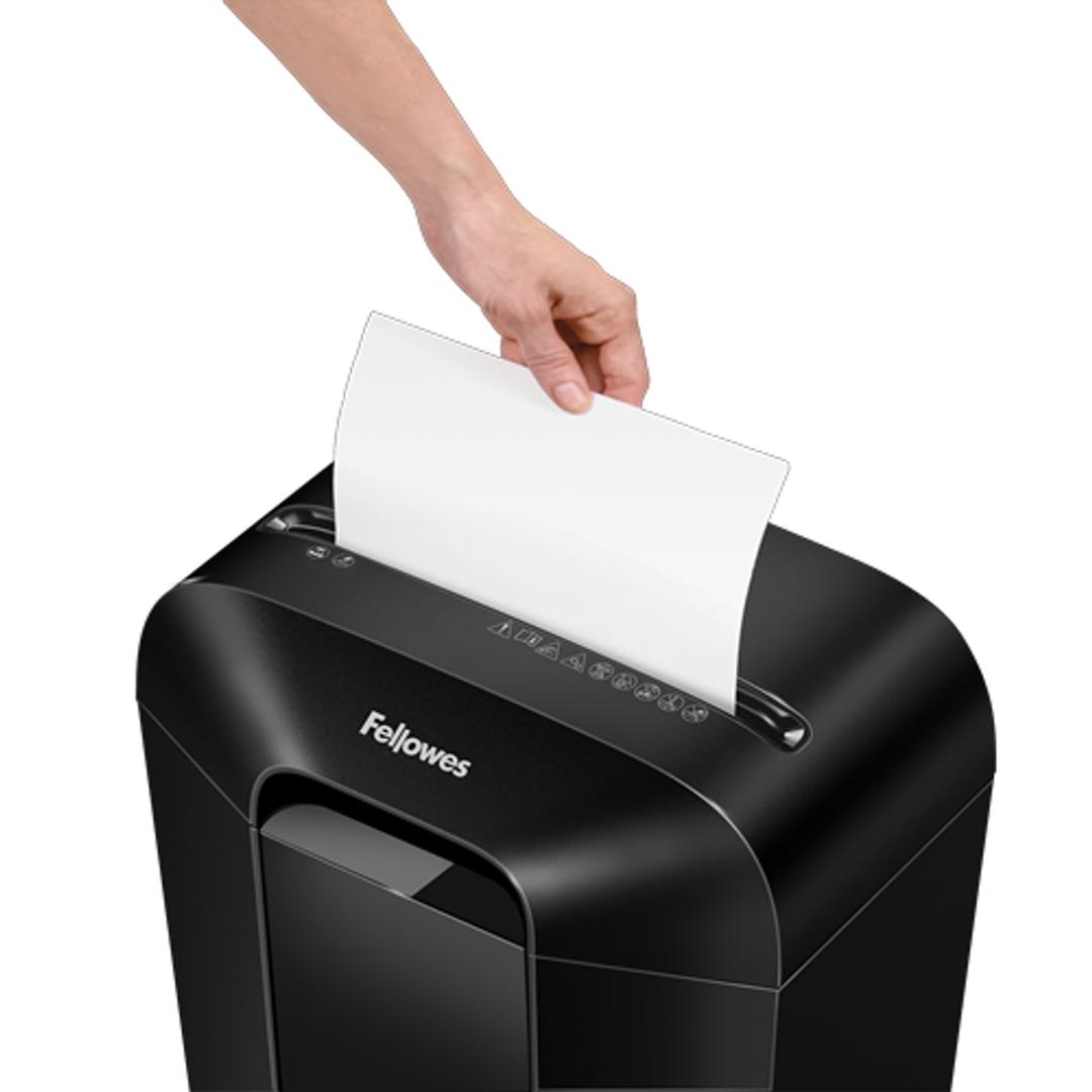 Destructeur de documents confidentiels P4 Coupe croisée Powershred LX41 Mini-Cut 4 x 12 mm FELLOWES — Introduction papier - destructeur de papier fellowes