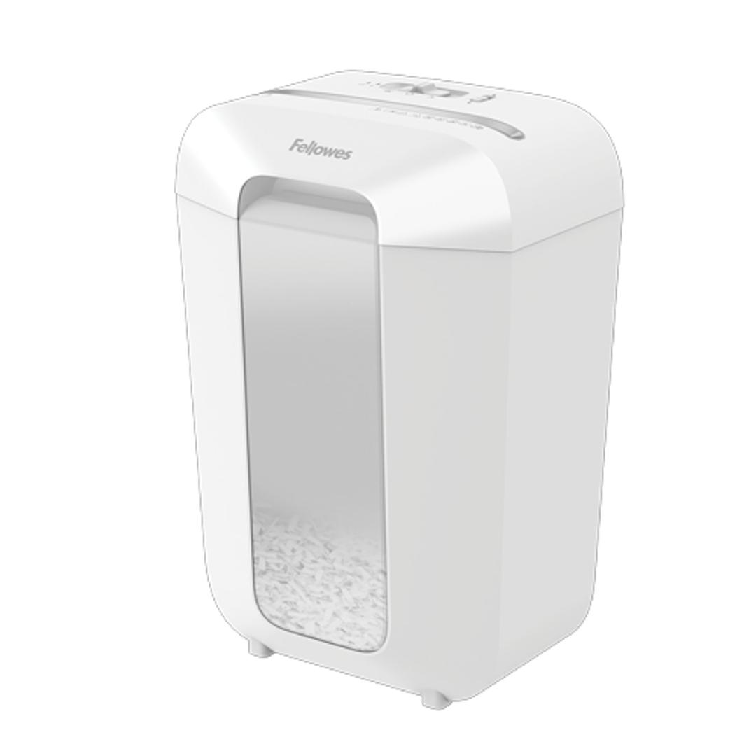 Destructeur de documents confidentiels P4 Coupe croisée Powershred LX70 4 x 40 mm blanc FELLOWES — Vue  globale - Destructeur de papier fellowes