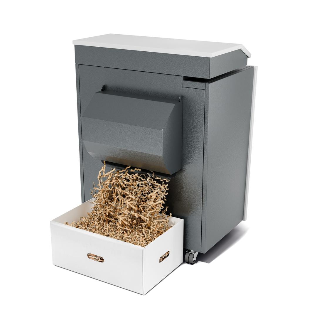 Matelasseur de cartons pour calage Matelasseur ProfiPack ecoChip + kit adaptation aspiration HSM — Copeaux de cartons