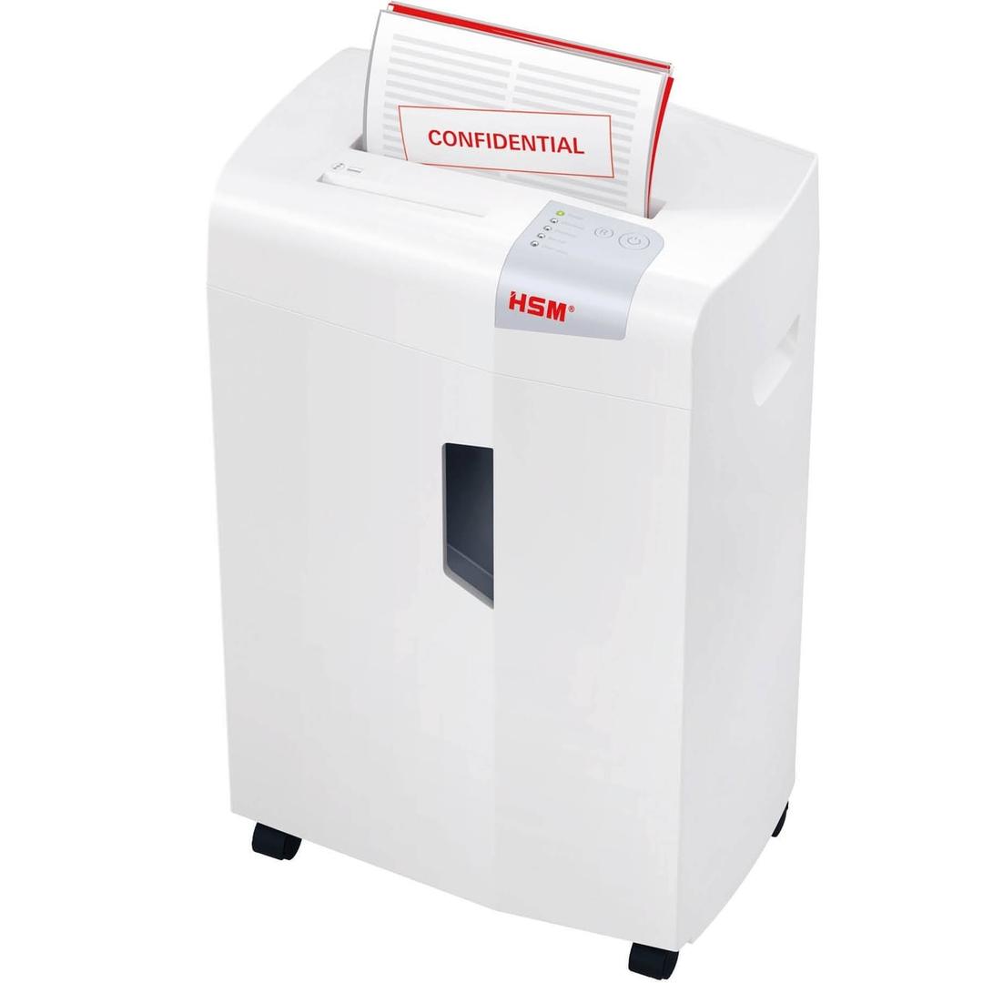 Destructeur de documents confidentiels P4 Coupe croisée X24 Shredstar 4 x 37 mm HSM - Document confidentiel engagé dans la fente de 230 mm du destructeur de documents HSM shredstar X24