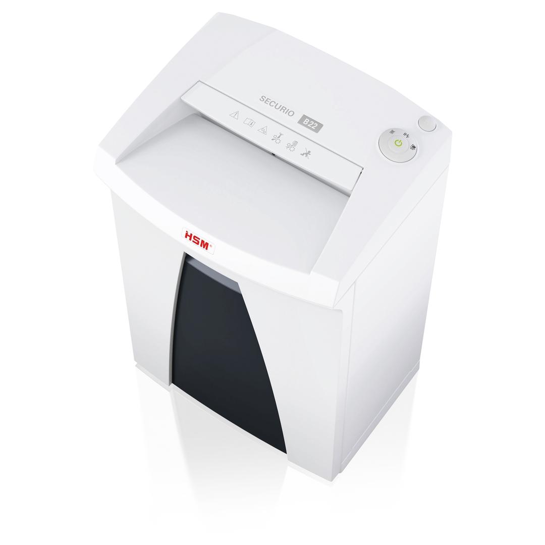 Destructeur de documents confidentiels P4 Coupe croisée B22 Securio 3,9 x 30 mm HSM — Vue de dessus