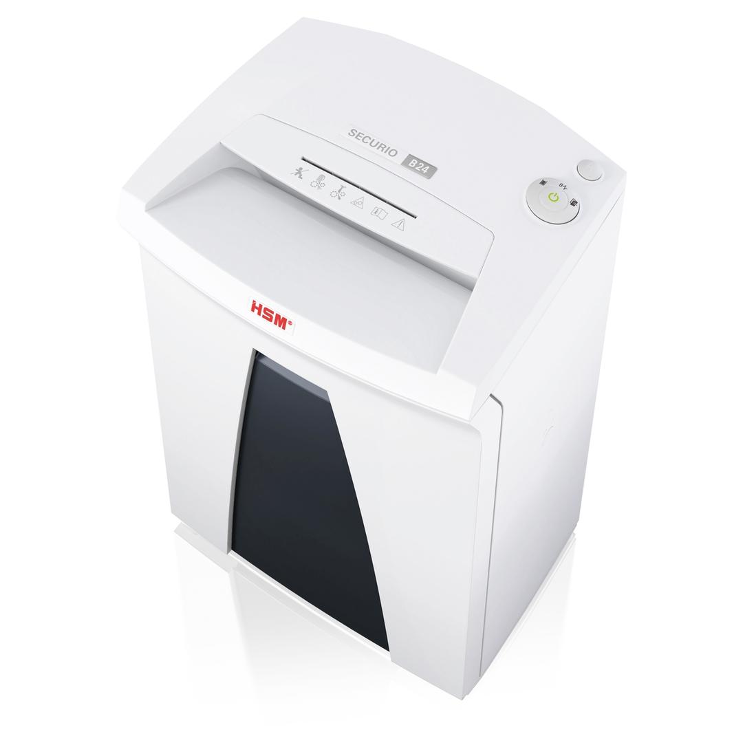 Destructeur de documents confidentiels P4 Coupe croisée B24 Securio 4,5 x 30 mm HSM — Vue de dessus