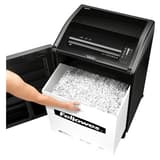 Destructeur de documents confidentiels P4 Coupe croisée Powershred 485Ci 4 x 30 mm avec huileur automatique FELLOWES — Bac collecteur ouvert