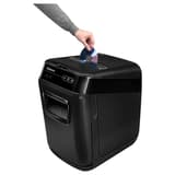 Destructeur de documents confidentiels P4 Coupe croisée Insertion papier automatique AutoMax 150C 4 x 38 mm avec insertion papier automatique FELLOWES — Insertion cd