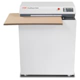 Matelasseur de cartons pour calage P425 ProfiPack monophasé HSM — Vue de face en fonctionnement - 3 cartons