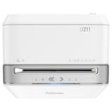 Destructeur de documents très confidentiels P5 Coupe croisée Powershred LX211 2 x 12 mm blanc FELLOWES — Vue de dessus