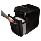 Destructeur de documents très confidentiels P5 Coupe croisée Insertion papier automatique AutoMax 200M 2 x 14 mm avec insertion papier automatique FELLOWES — Bac collecteur ouvert